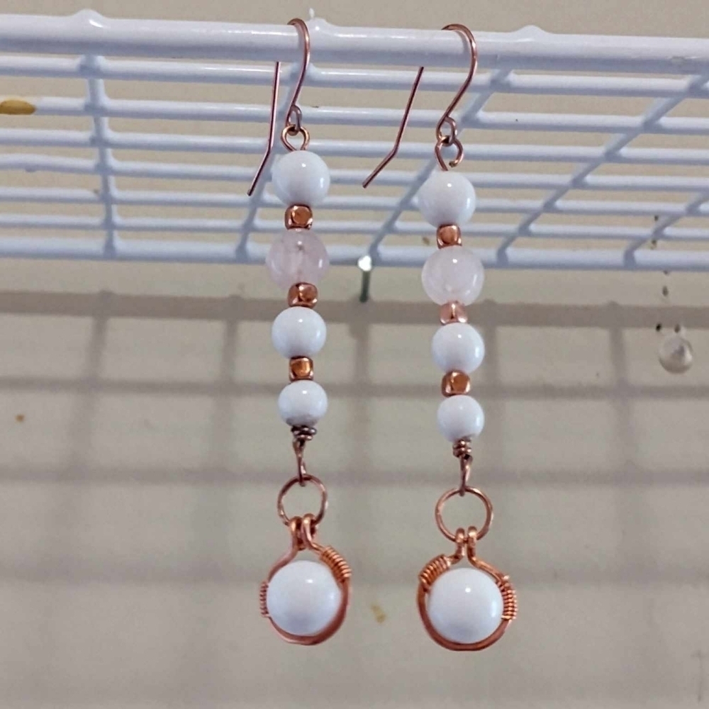 Moonlit Rose... By Our Forever Bond. Handmade Healing Earrings with Roseβ¦βββ
